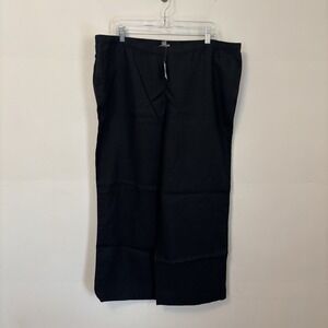 NEW J Jill Love Linen Pants XLT Black Elastic Waist Pockets Lagenlook